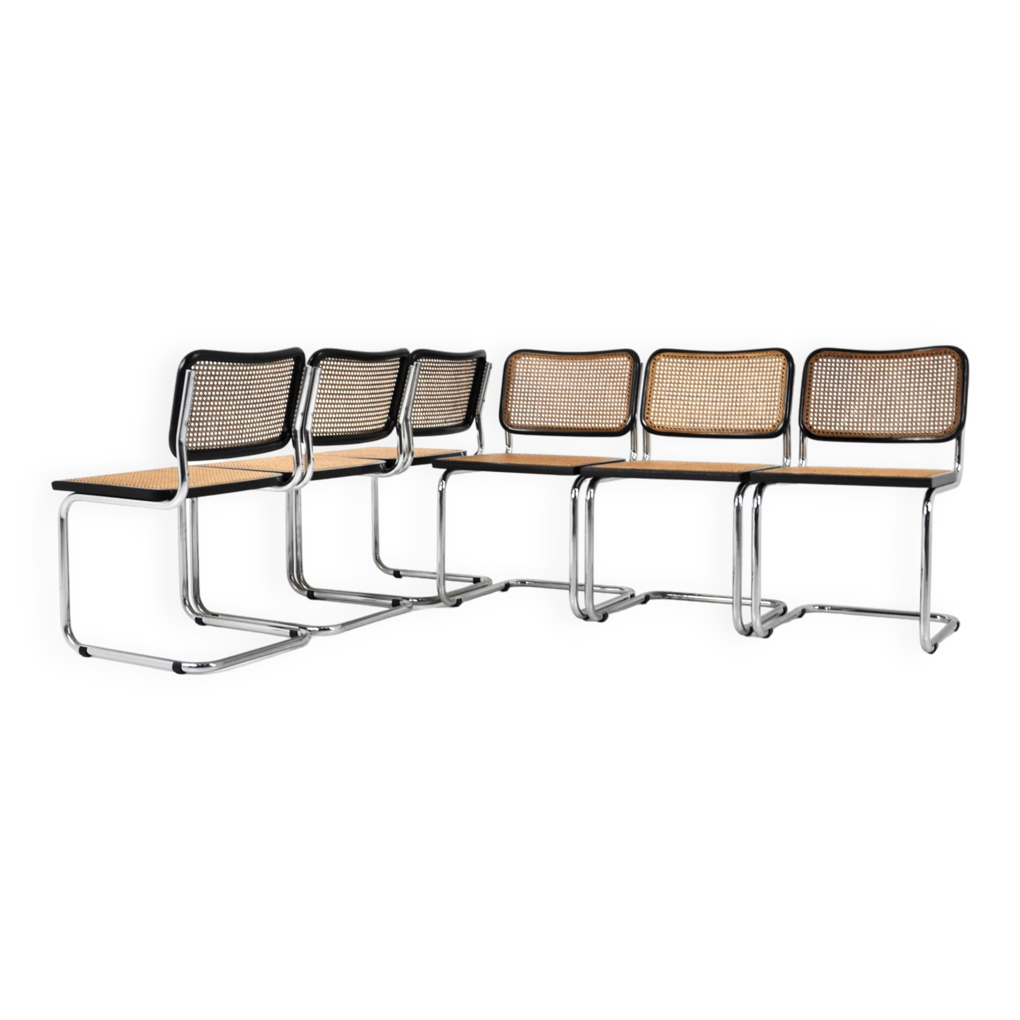Set of 6 Style B32 Dining Room Chairs by Marcel Breuer