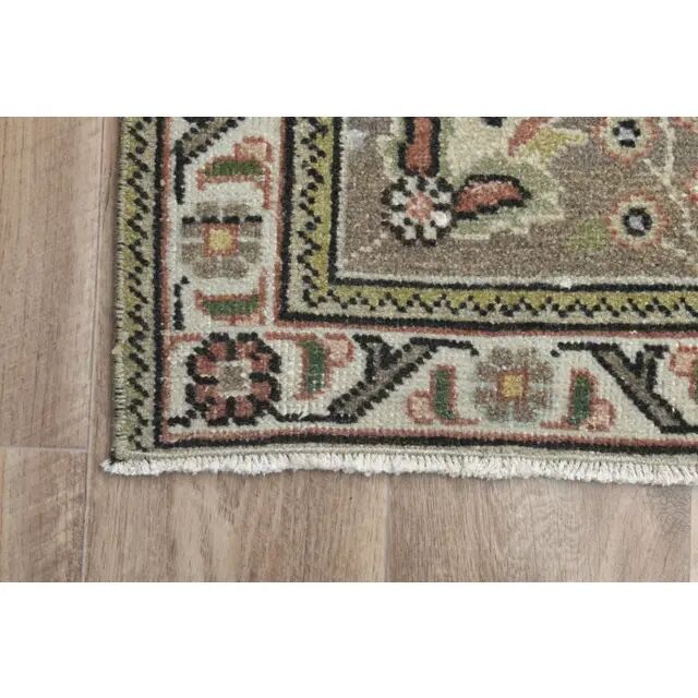 1970s Vintage Persian Handmade Wool Cotton Pink Area Rug 290x393