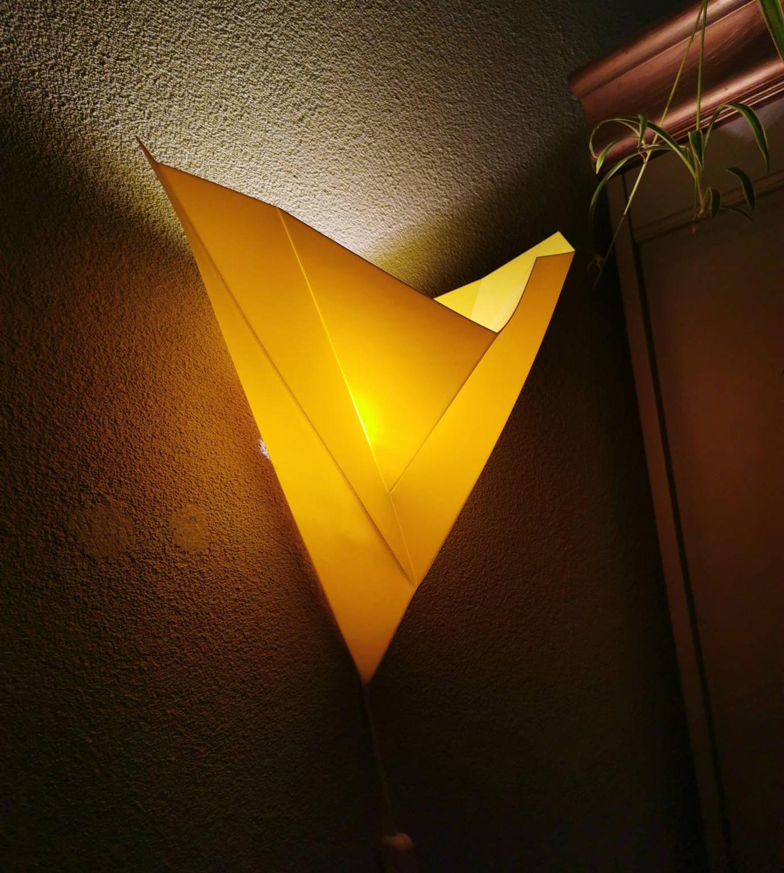 Ikea 1990 vintage yellow plastic applique