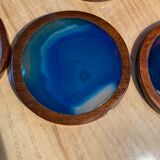 Set of 6 under glass stones