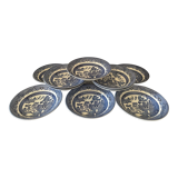 Hollow earthenware plates Churchill Willow Blue
