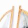 Pair of "sails" mirrors in rattan