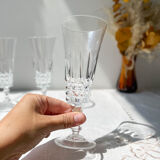 4 Arques crystal flutes, Tuileries model