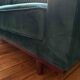 Green velvet sofa – 2/3 seats – Art Deco style