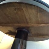 Large mahogany and marble empire pedestal table