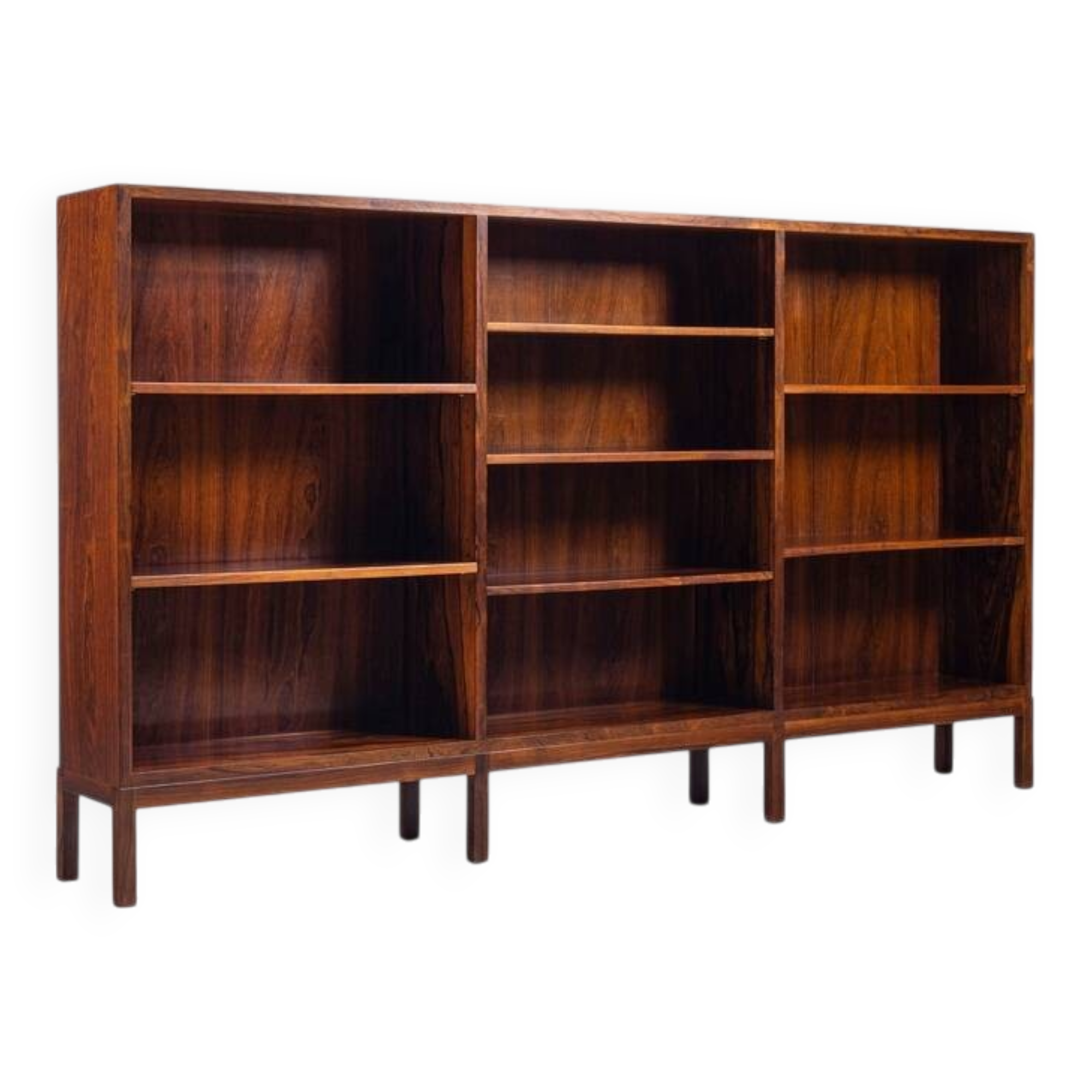 Grande bibliothèque scandinave en palissandre, Danemark, 1960.