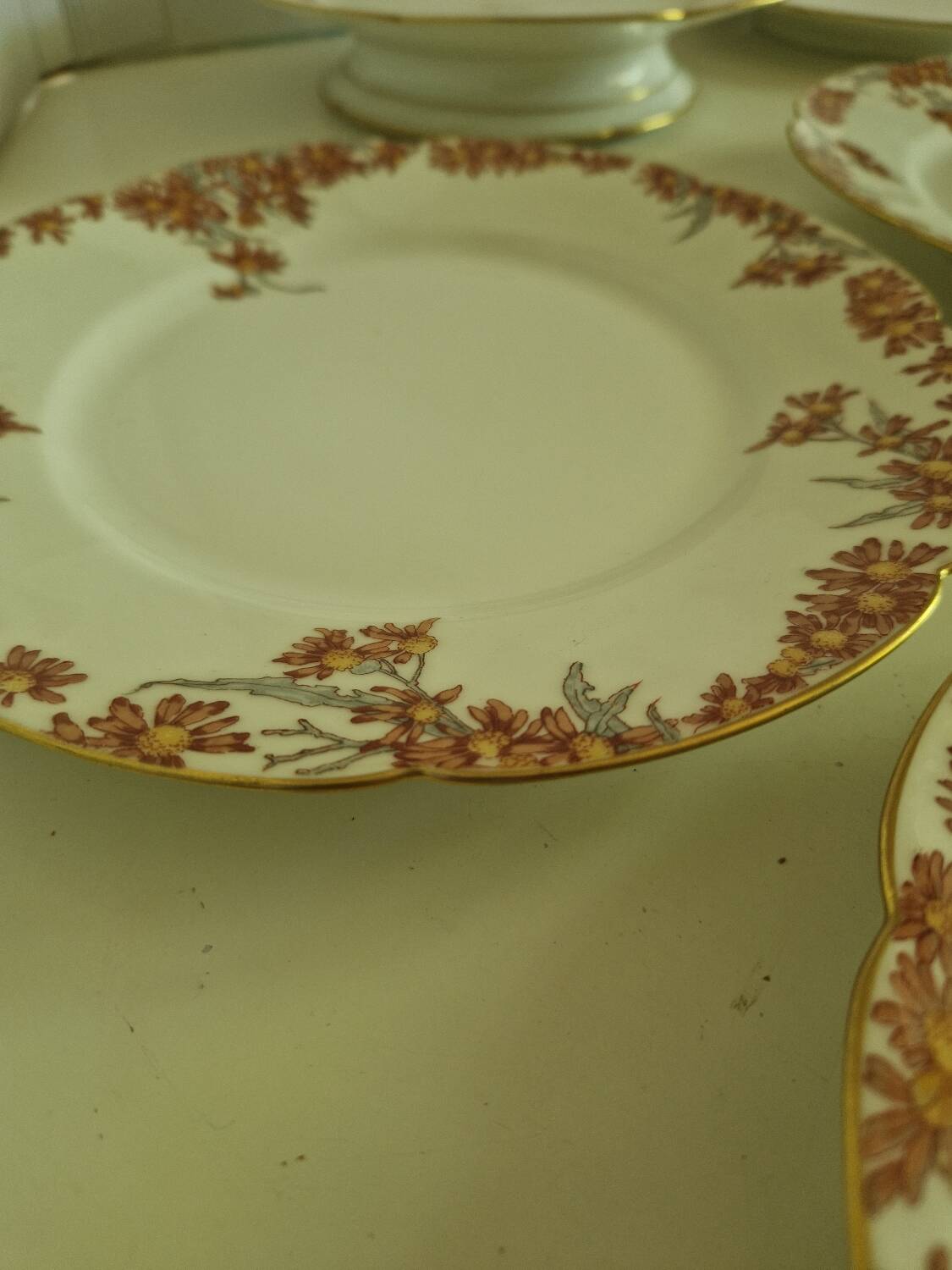 Lot of 11 Porcelain Dinner Plates Plus Presentation Dish Manufactured