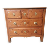 Small Parisian Louis XV chest of drawers in walnut/cherry – 18th century