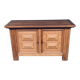 Brutalist Handcrafted Oak 2 Door Cabinet, Belgium, 1950s