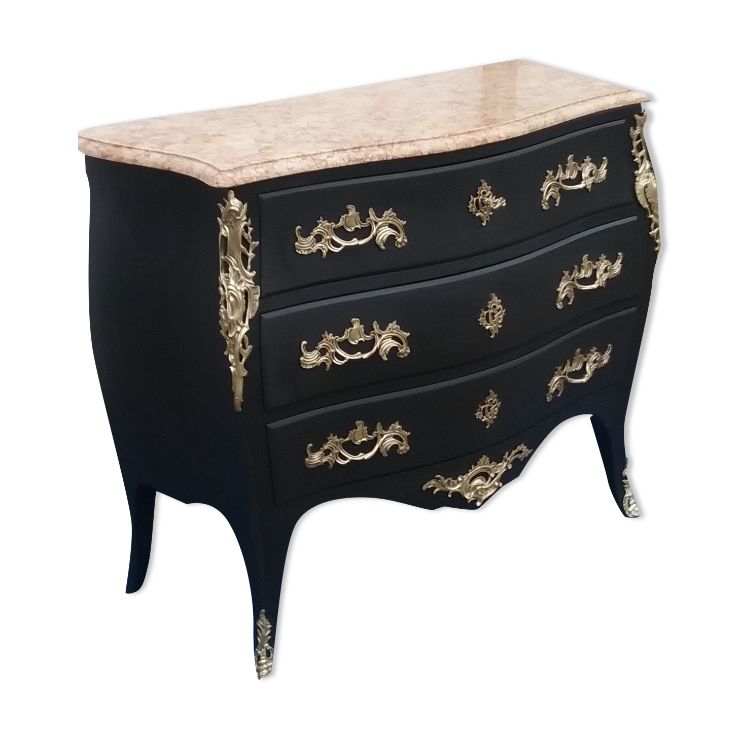 Commode style L XV black