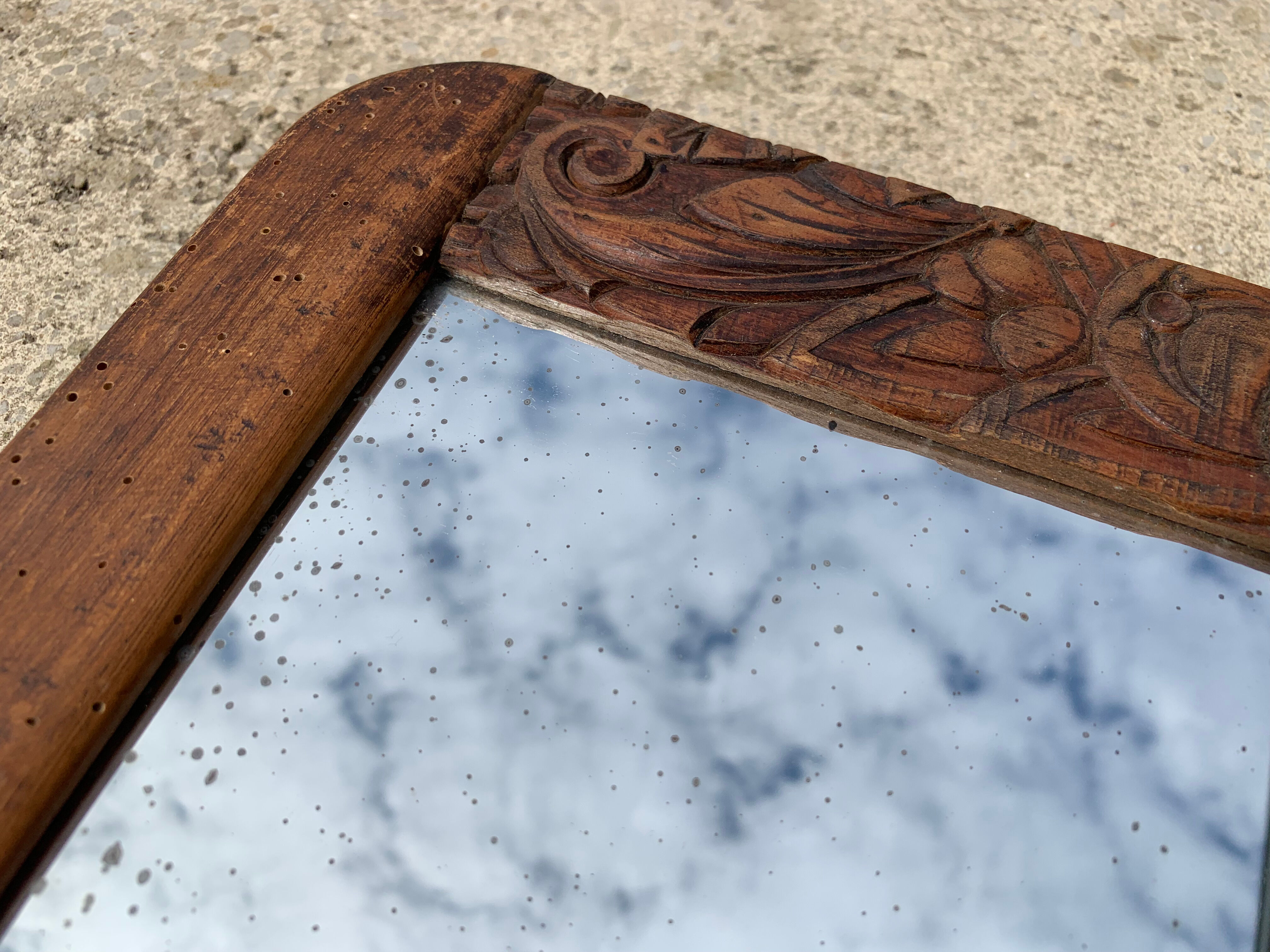 Old Art Deco mirror 38x36cm