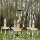 5-light bronze chandelier with glass tassels
