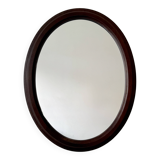 Vintage Oval Mirror Wooden Frame