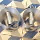 Paire d'appliques spage age feuille inox