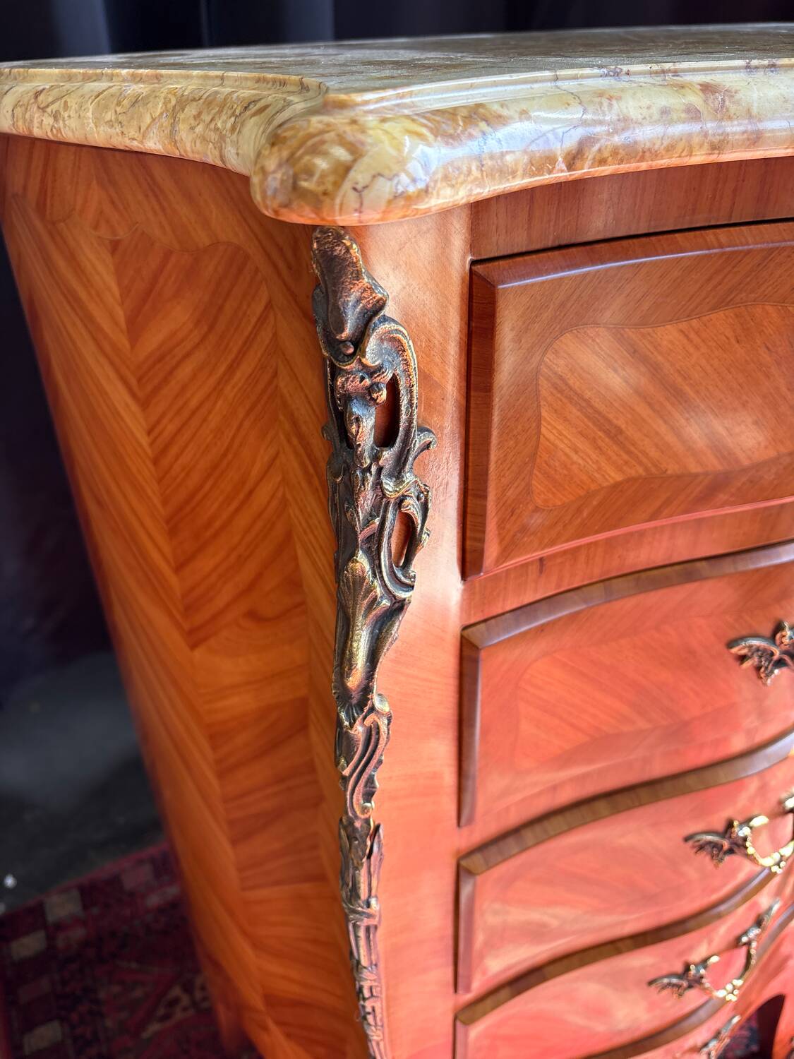 Chest of drawers with 5 drawers in louis xv style stamped skalski