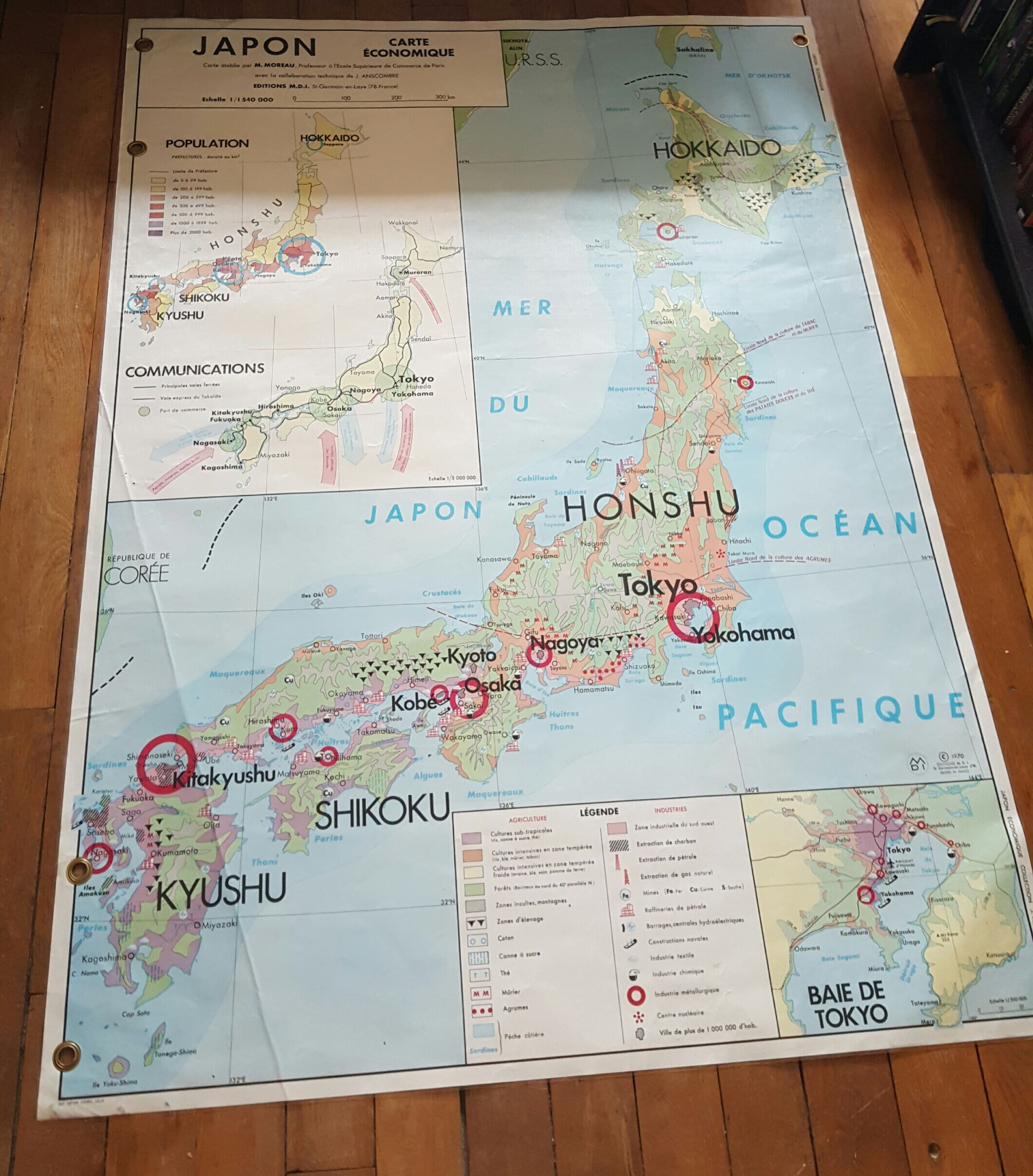 Carte Scolaire Poster Vintage Japon Coree Climat Population Communication Agriculture Industrie 1970 Edition Mdi Ancienne Carte Carte Scolaire Magic Puce Selency