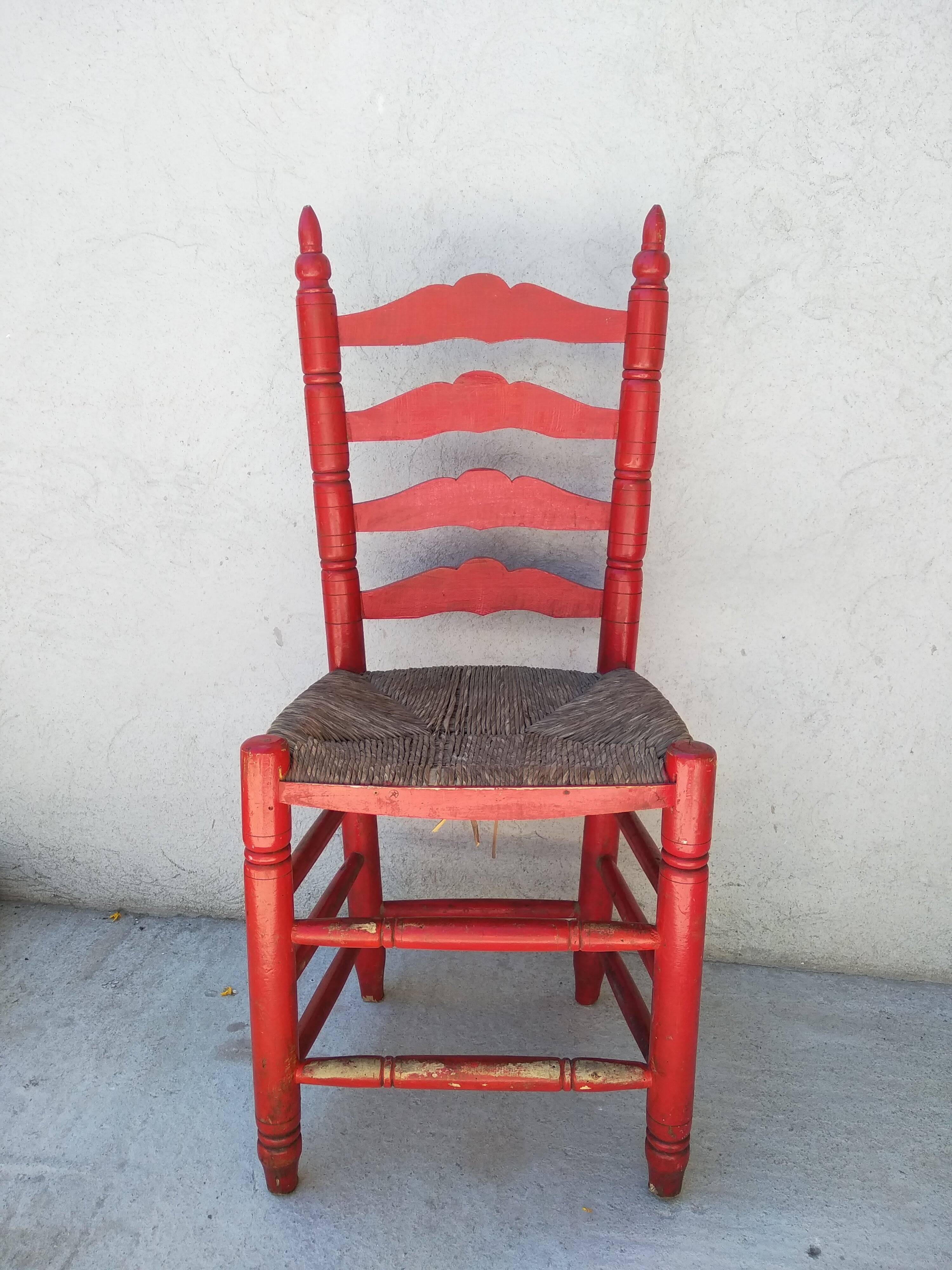 6 chaises paillées Vintage