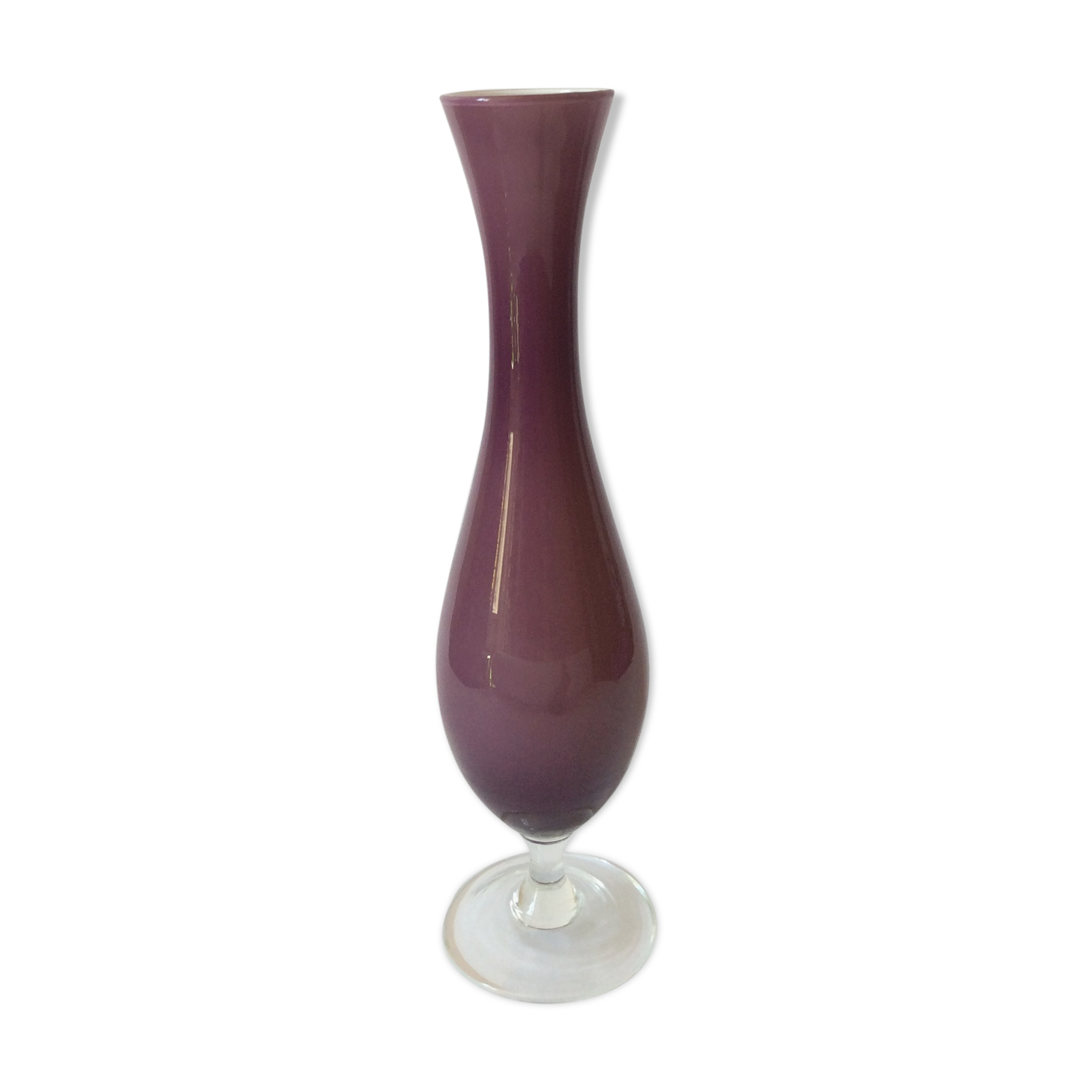 Vase en opaline tricolore