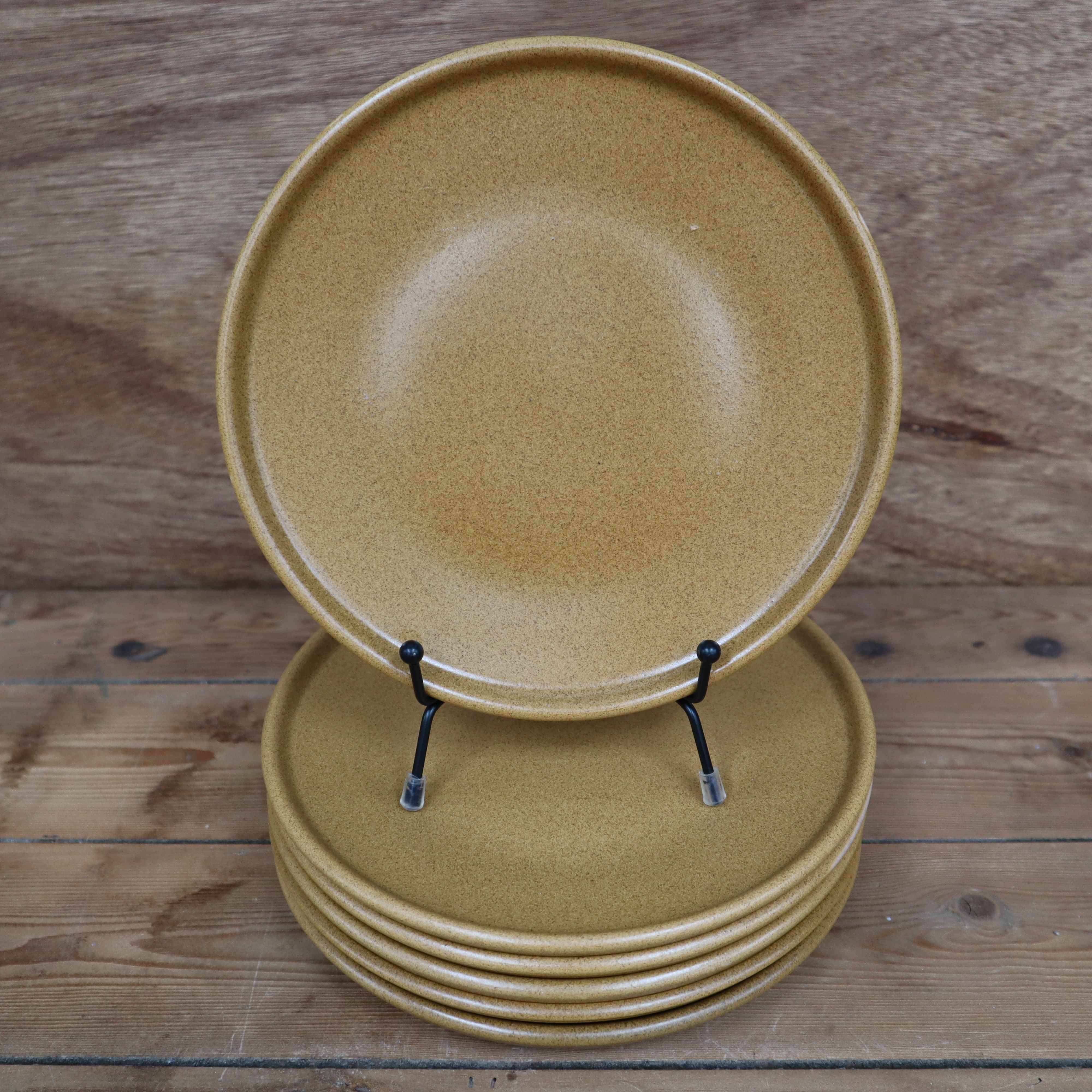 Set of 6 vintage Rigny stoneware plates