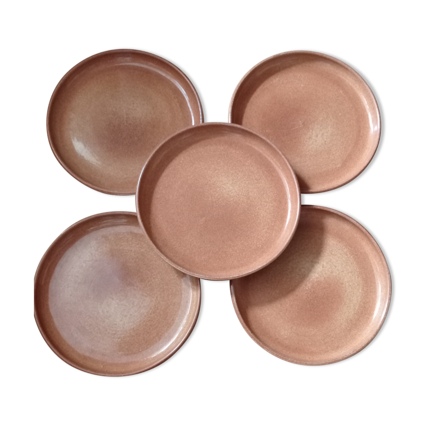 Set of five plates in sandstone