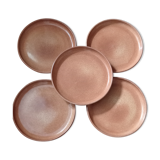 Set of five plates in sandstone