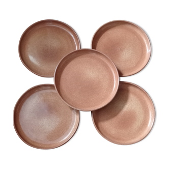 Set of five plates in sandstone