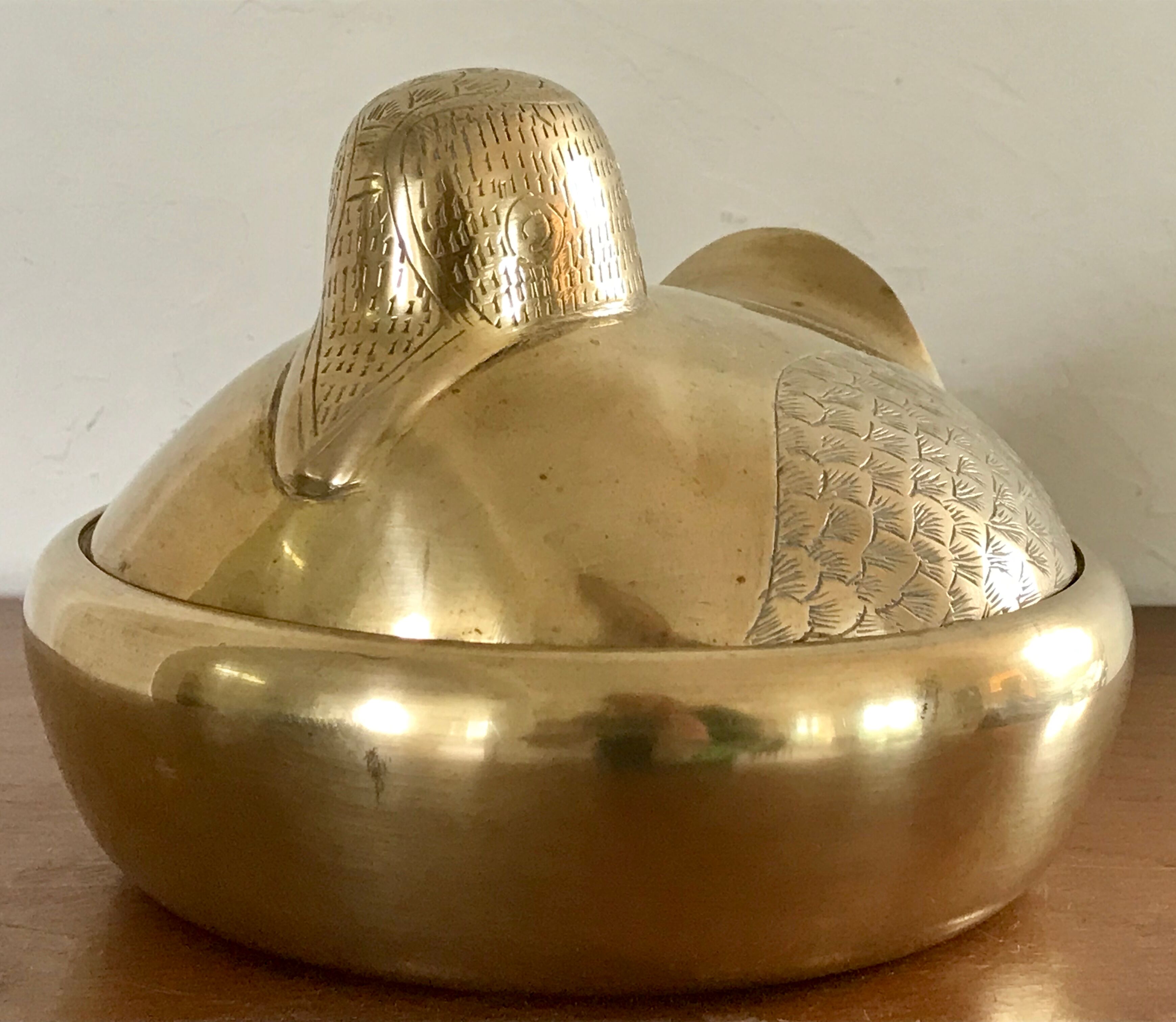 Vintage brass vacuum box-pockets