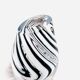 Murano Vase - Sommerso with Stripes - Black & White - 1990