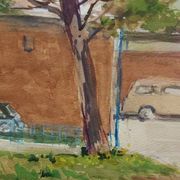 Guido hanset (1910-1992) watercolor on paper view of genoa ? 1968 signed