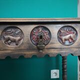 Wooden console 2 drawers antique Chinese style