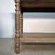 Beautiful 19th-century draper's table in oak with six fluted legs.
