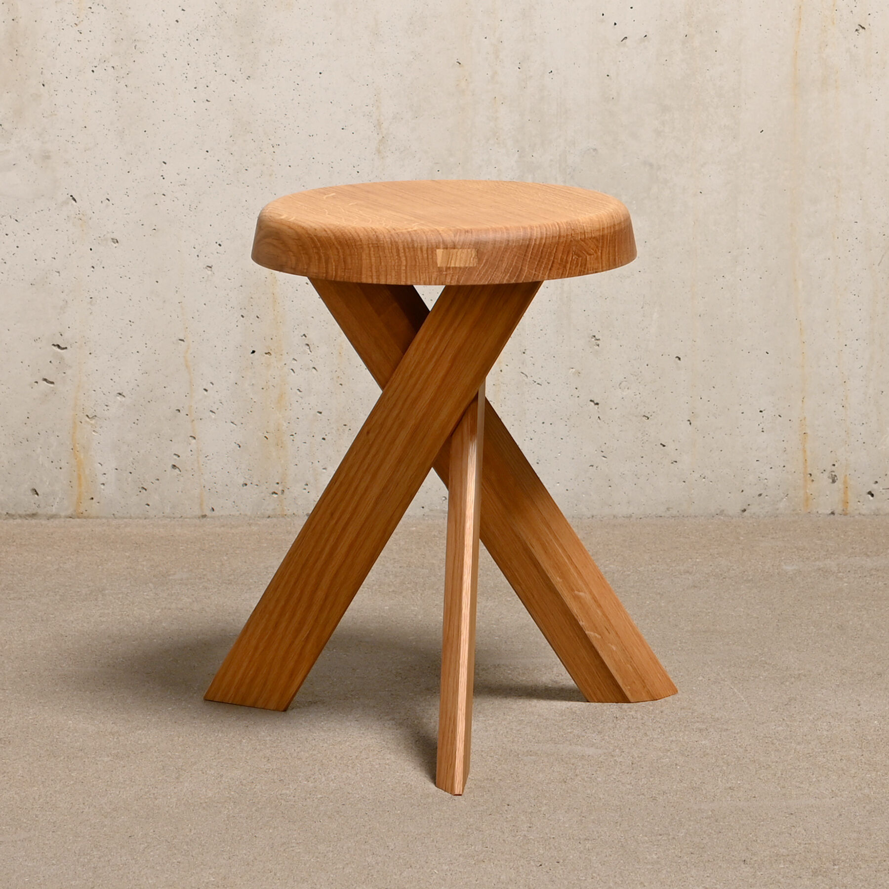 Pierre Chapo Stool S31A in solid Oak wood by Chapo Creation, France