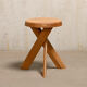 Tabouret S31A en bois de chêne massif de Pierre Chapo par Chapo Creation, France