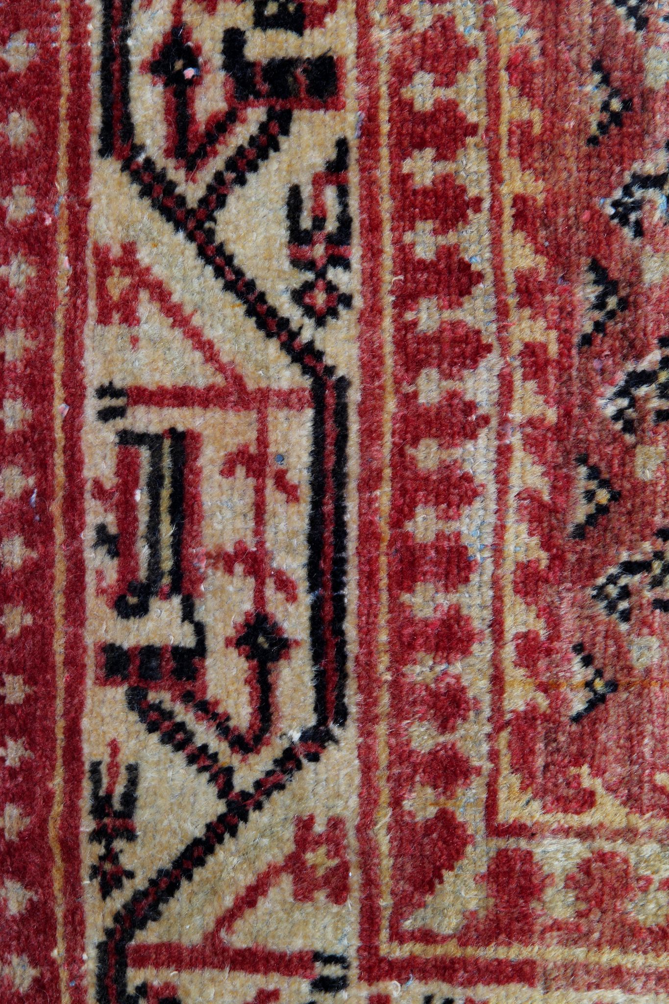 Traditional Persian Runner Rug Handwoven Oriental Blue Wool Persian Carpet 100x307cm