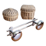 Porte manteau mural chromé 2 patères