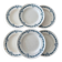 Set of 6 semi-deep plates in ironstone Longchamp model Denise.