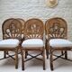 6 Chaises vintage en rotin peacock  Emmanuelle