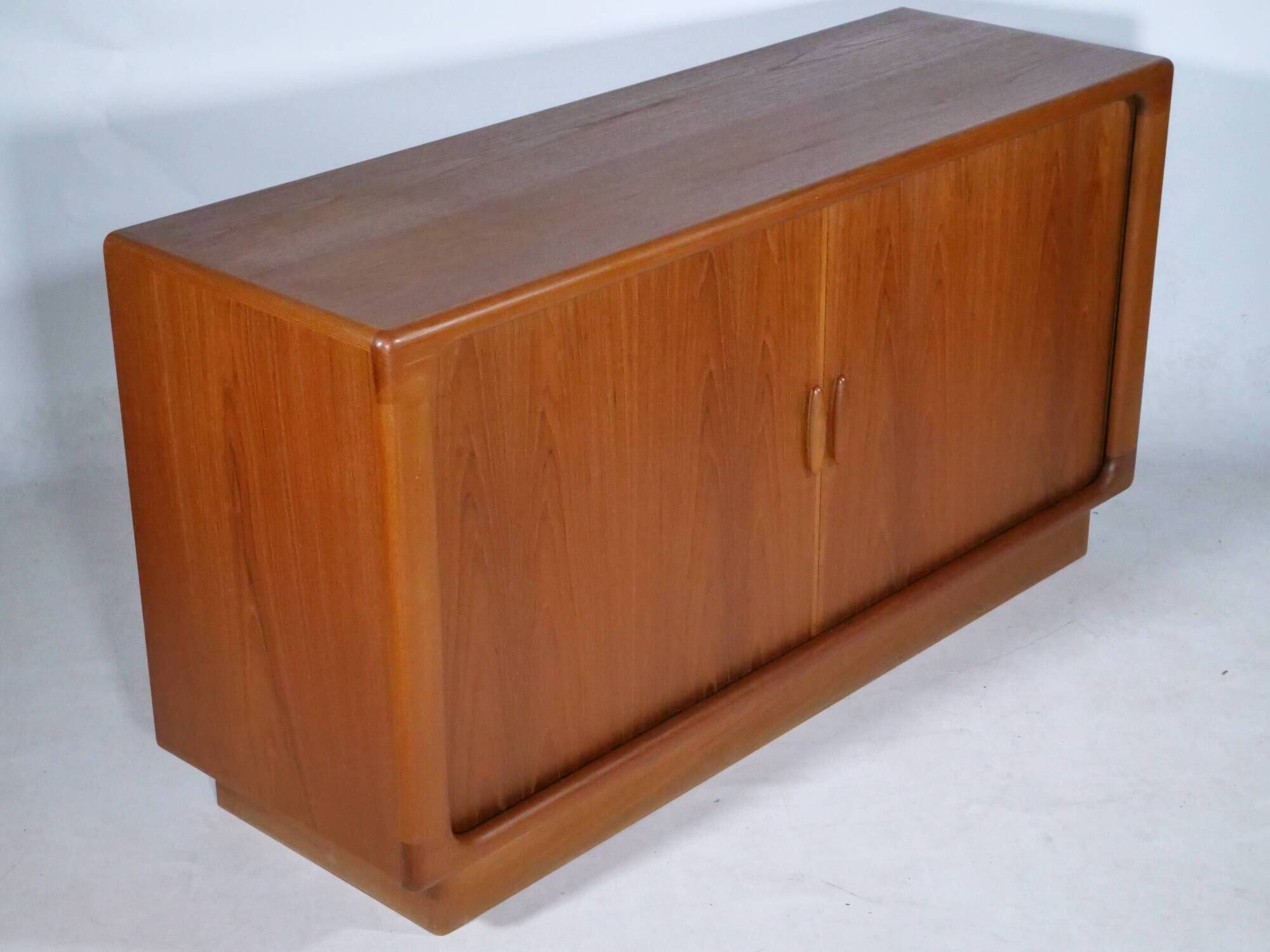 Teak sideboard by dyrlund, sliding door dresser, danish design, 1960s