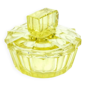 Art Deco bonbonniere, crystal, Moser, Czechoslovakia, 1930s