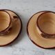 Duo of hand-painted Saint Clément 60s cups
