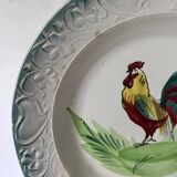 Plat creux St amand décor  coq
