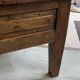 Rustic farmhouse coffee table made of solid wood with 2 drawers from the 1930s.
