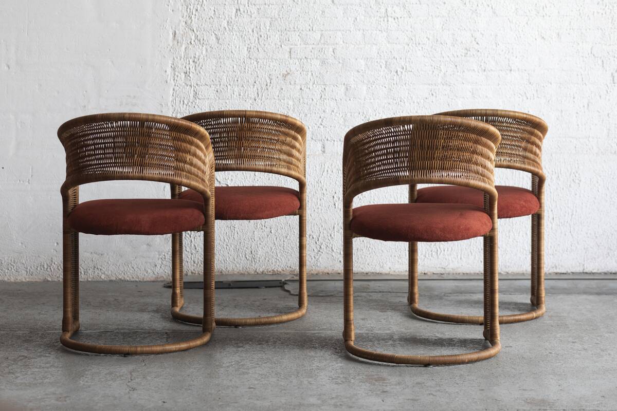Set of 4 dining chairs by Luit van der Helm, Dutch design, 1980s