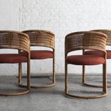 Set of 4 dining chairs by Luit van der Helm, Dutch design, 1980s