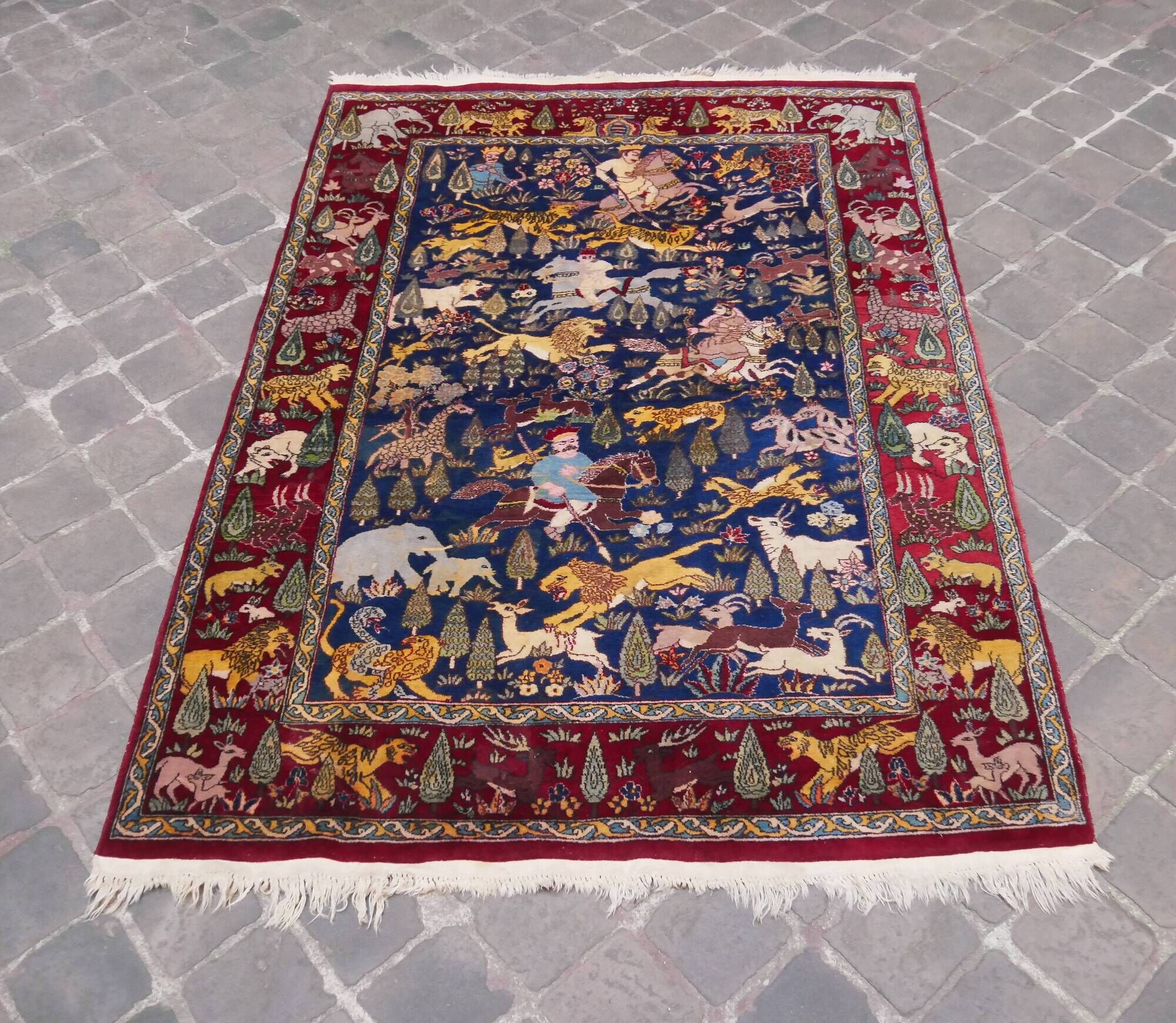 Panjab handmade Indian Oriental carpet 180 x 130 cm