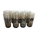 Set de 8 verres marron ombré vintage