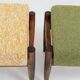 Scandinavian stool yellow mellow chocolate brown granola Set of 2