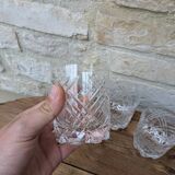 Set of 4 cut crystal whisky glasses from Cristal de Vannes