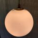 Suspension globe opaline blanche - mid. XXeme