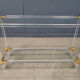 Brass and lucite console table, 1970s
